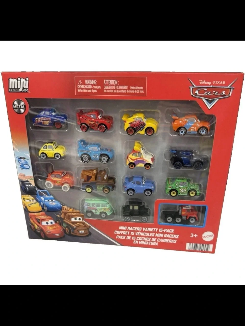 Disney Pixar Cars Mini Racers Variety 15-Pack - Multicolor